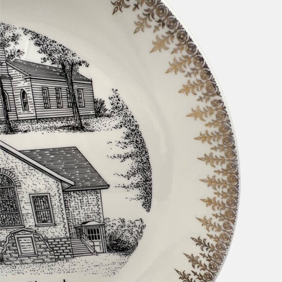 1960s Methodist Church Bright Indiana Collectible Plate World Wide Art Studios - Picture 4 of 5